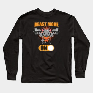 Cute Fitness Mouse Beast Gym Long Sleeve T-Shirt